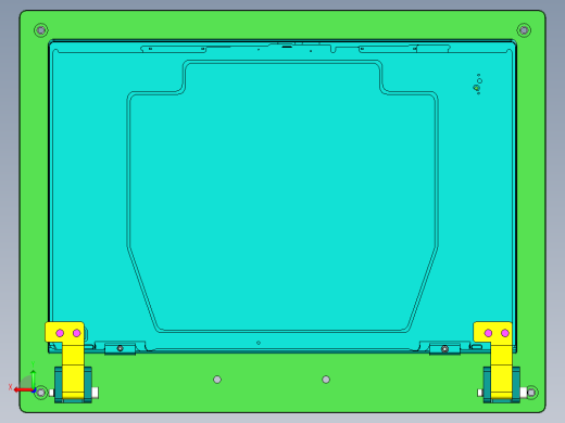 笔记本外壳螺丝孔位位置度检具模型图纸后视缩略图