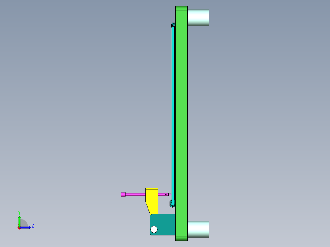 笔记本外壳螺丝孔位位置度检具模型图纸左视图