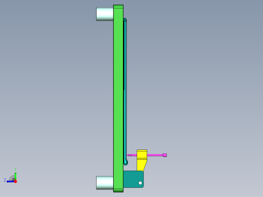 笔记本外壳螺丝孔位位置度检具模型图纸右视缩略图