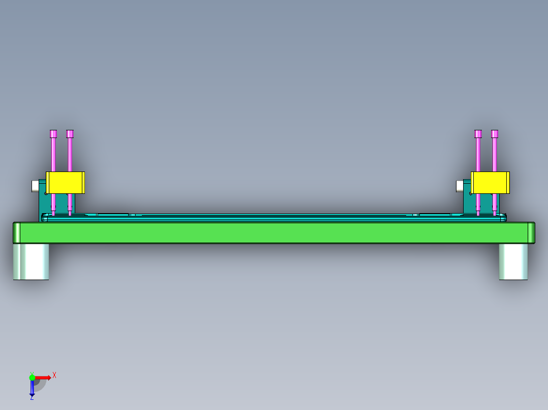 笔记本外壳螺丝孔位位置度检具模型图纸俯视图