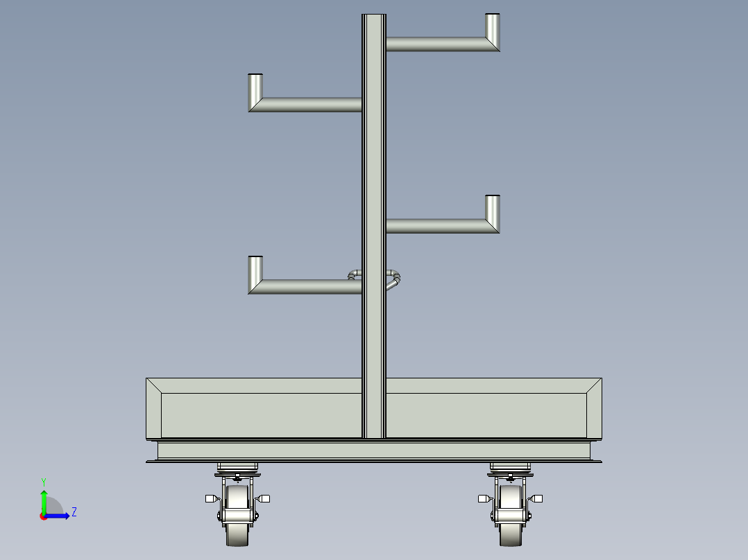 A0002473-管道处理架运输车左视图