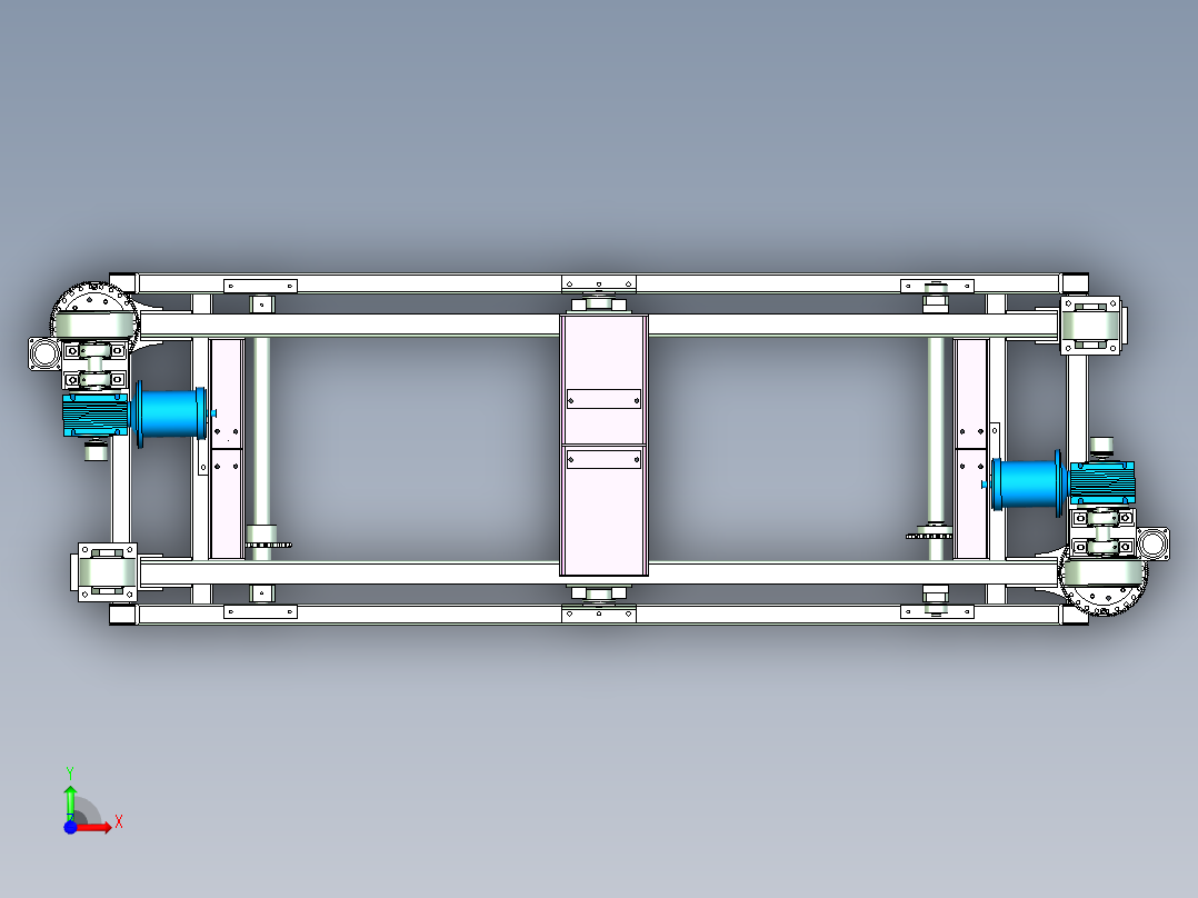 重负载托架输送智能小车设计前视图