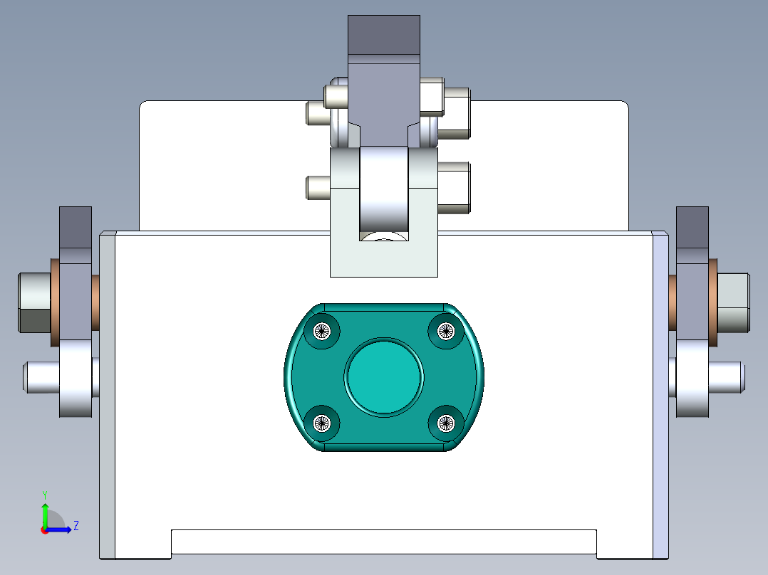 一款气弹簧辅助平行四连杆提升机构左视图