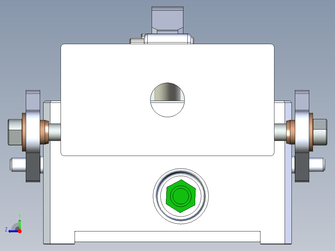 一款气弹簧辅助平行四连杆提升机构右视图