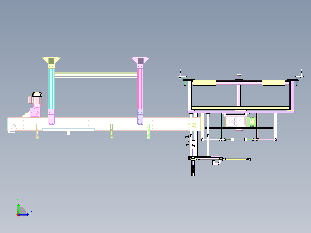ZZ-160 厨具配件自动装配转台左视图