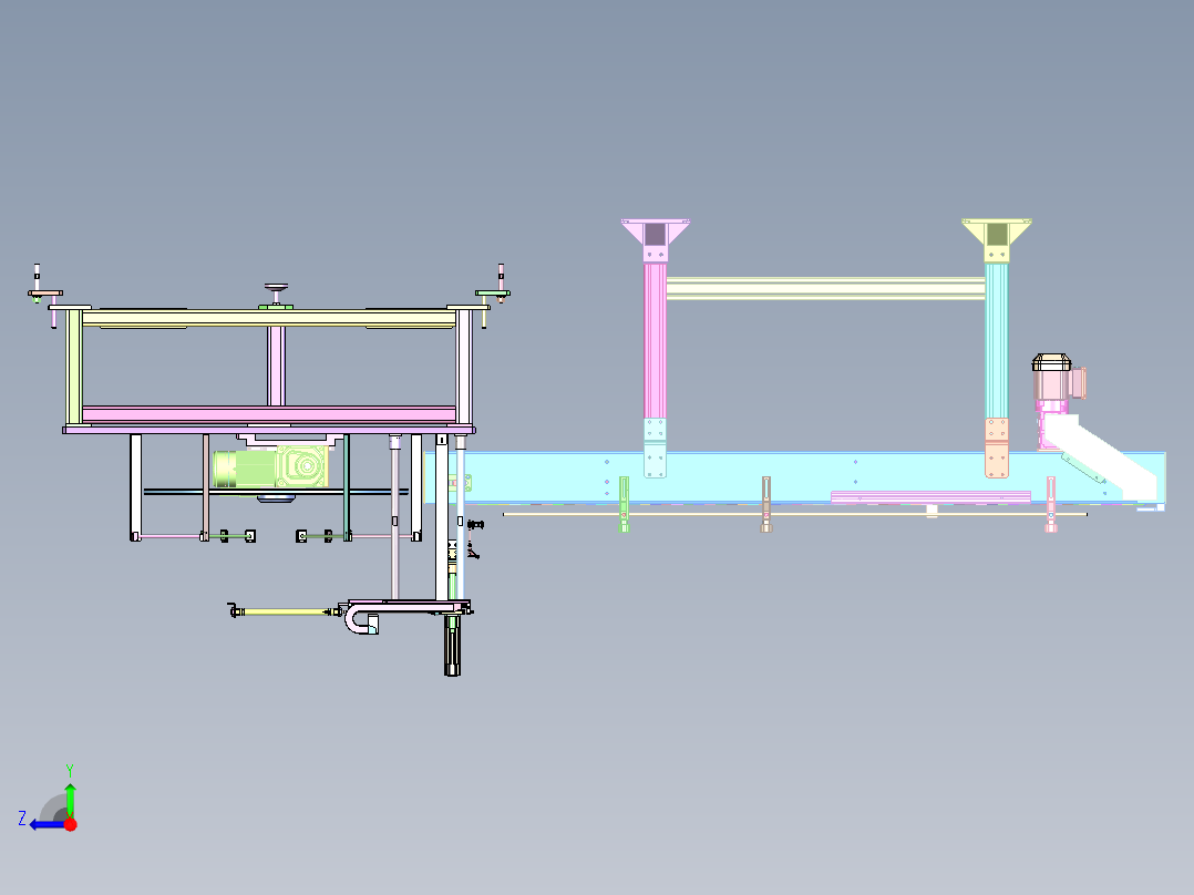 ZZ-160 厨具配件自动装配转台右视图