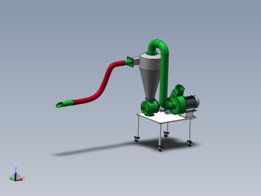 吸粮机的设计【气力输送机的设计】【6张cad图纸+说明书】【三维sw】