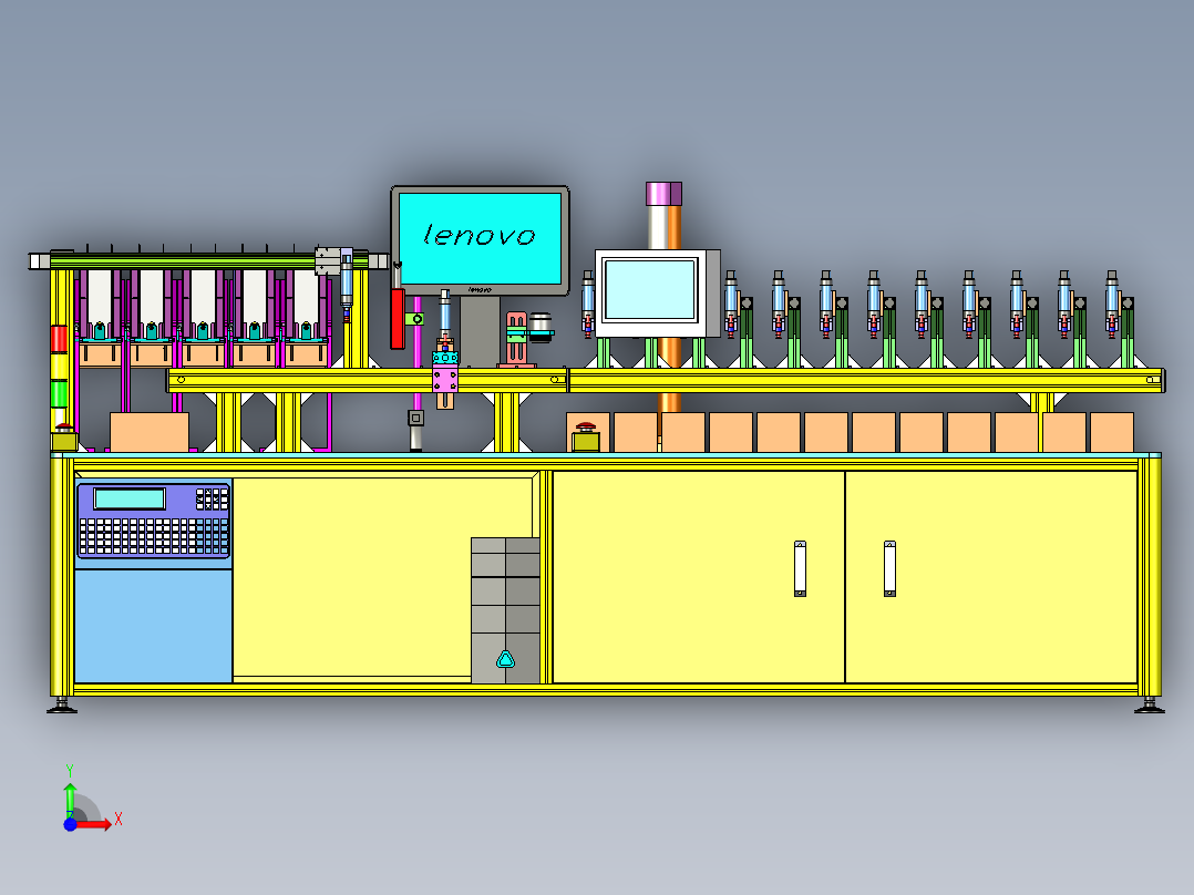 纸袋分页包装一体机（纸袋包装类产品分拣包装一体设备）前视图