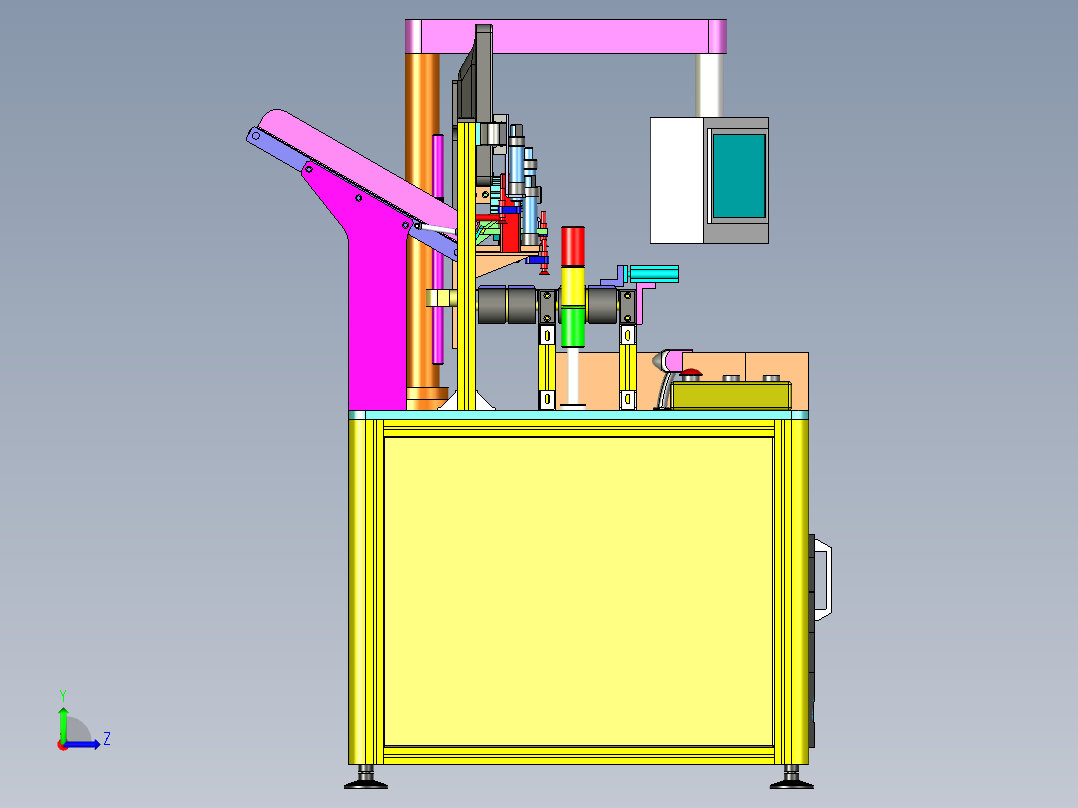 纸袋分页包装一体机（纸袋包装类产品分拣包装一体设备）左视图