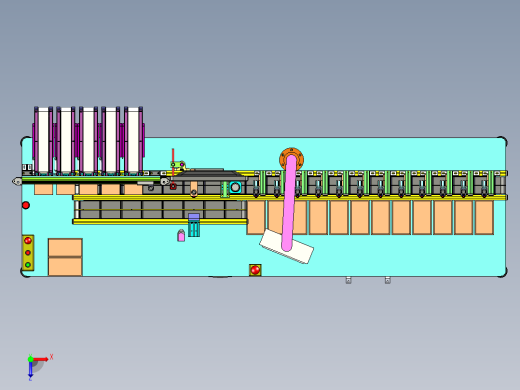 纸袋分页包装一体机（纸袋包装类产品分拣包装一体设备）俯视缩略图