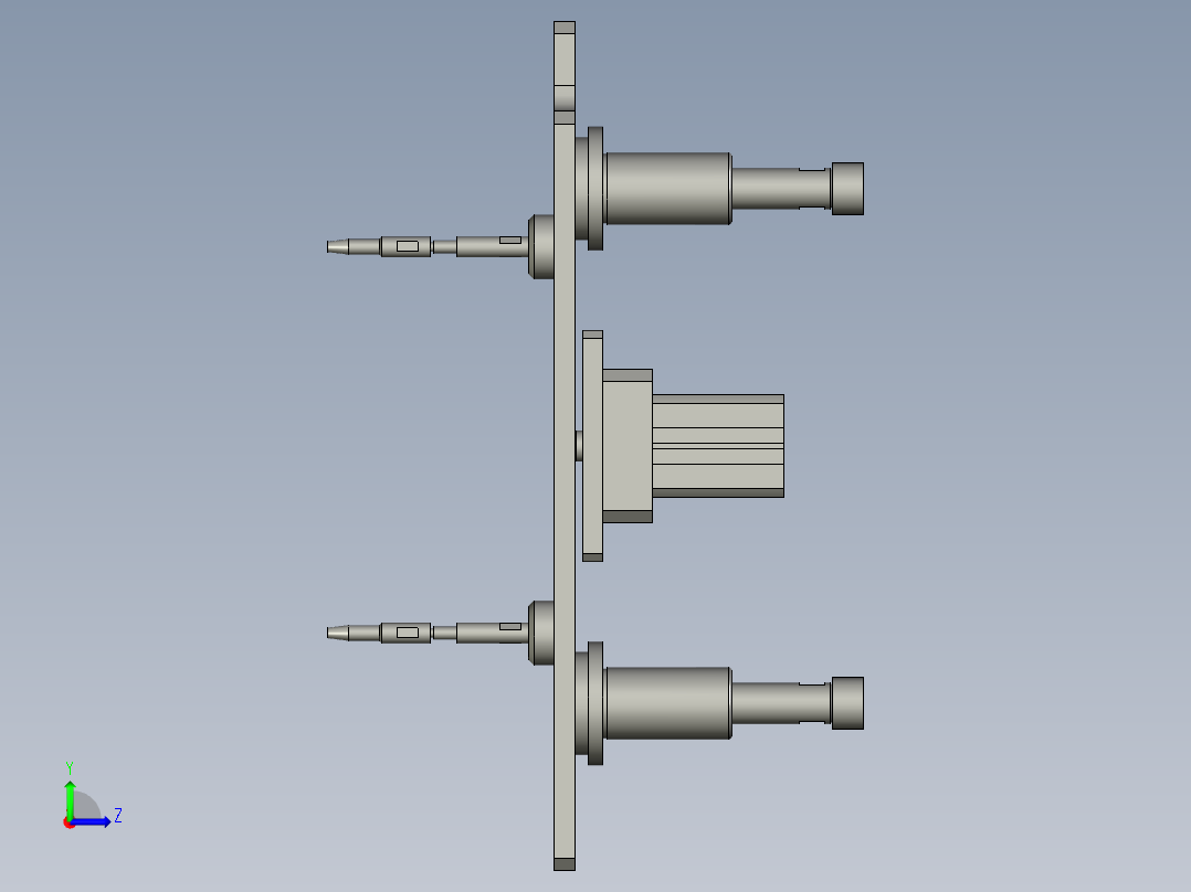 TBJ-顶升夹紧组左视图