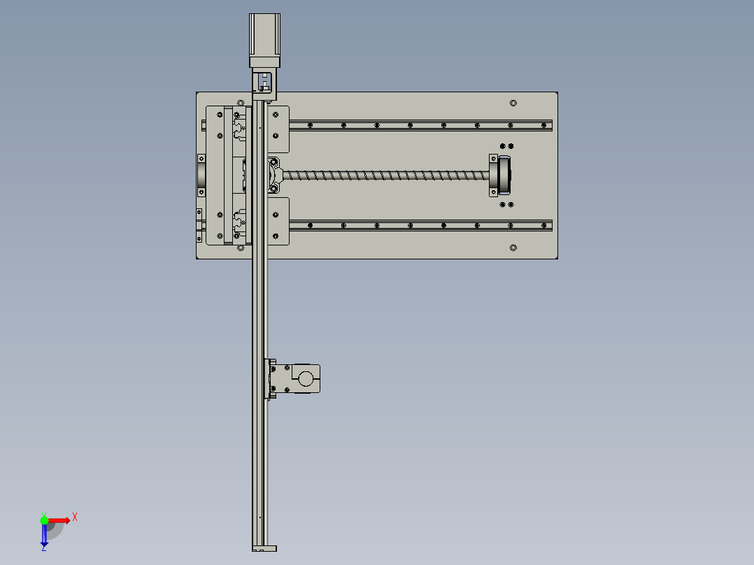 泵用半自动抓取机械手俯视图