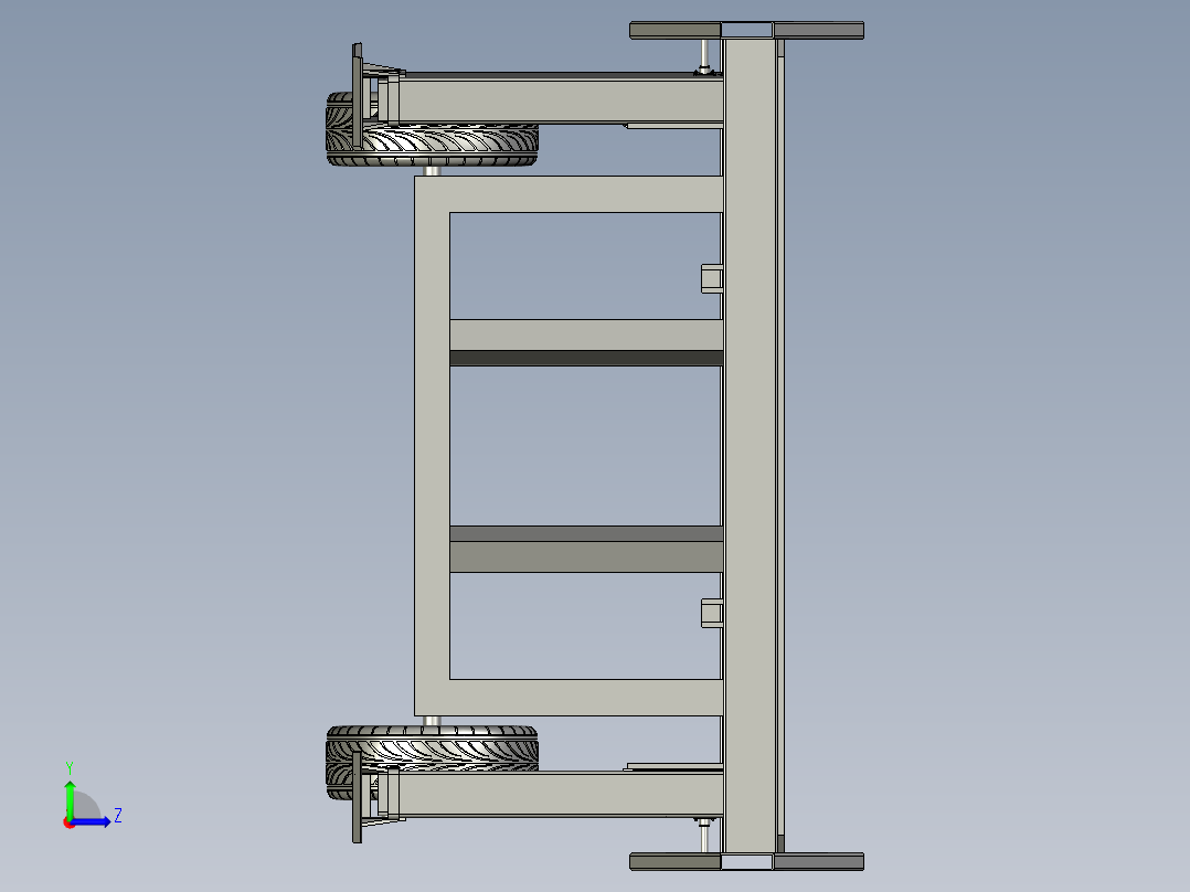 折叠式登车桥左视图