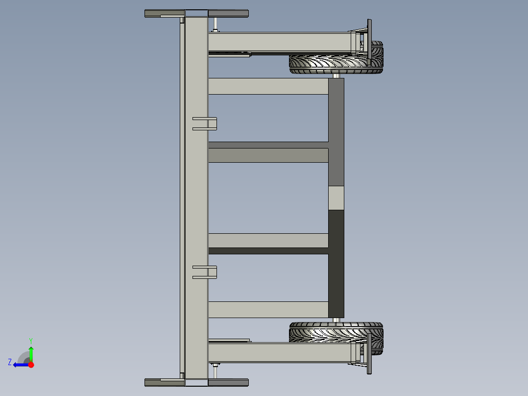 折叠式登车桥右视图