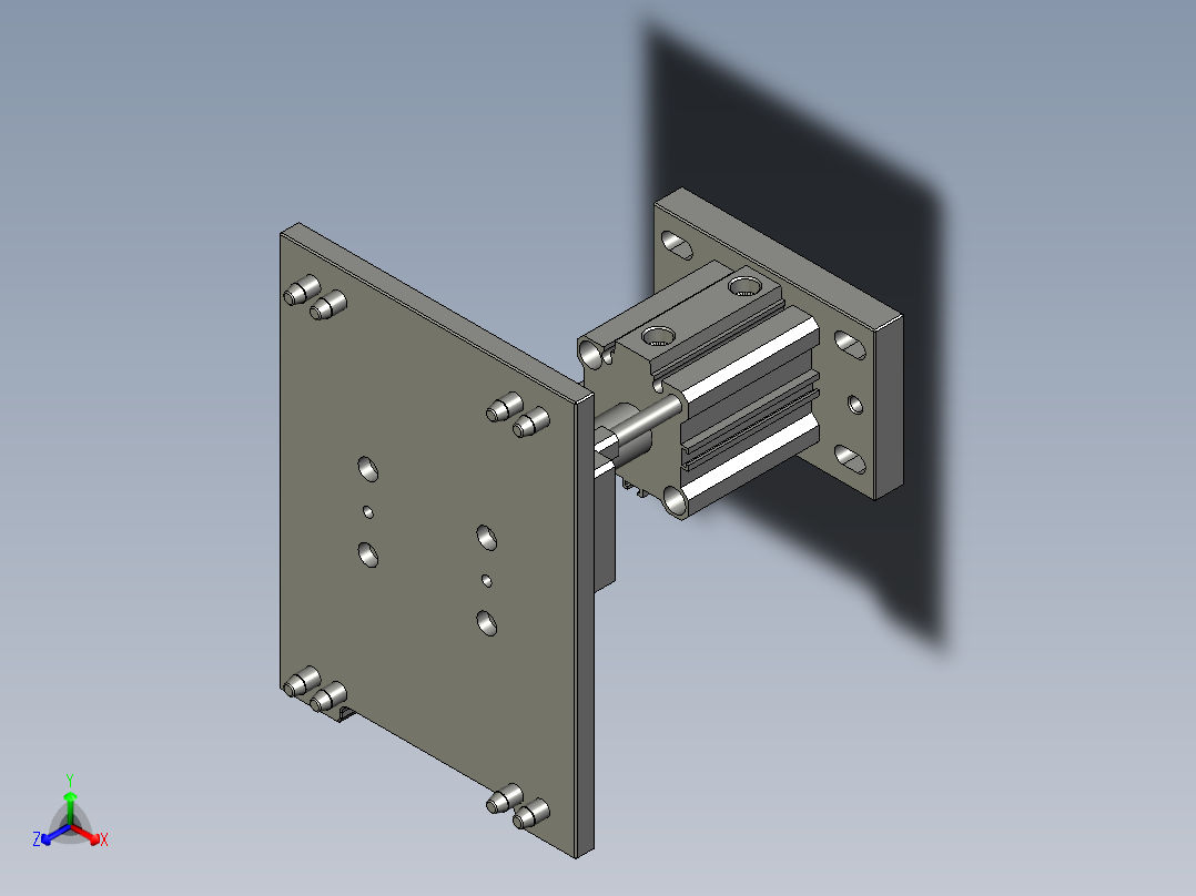 860-0300料盘夹紧模组正等轴测图