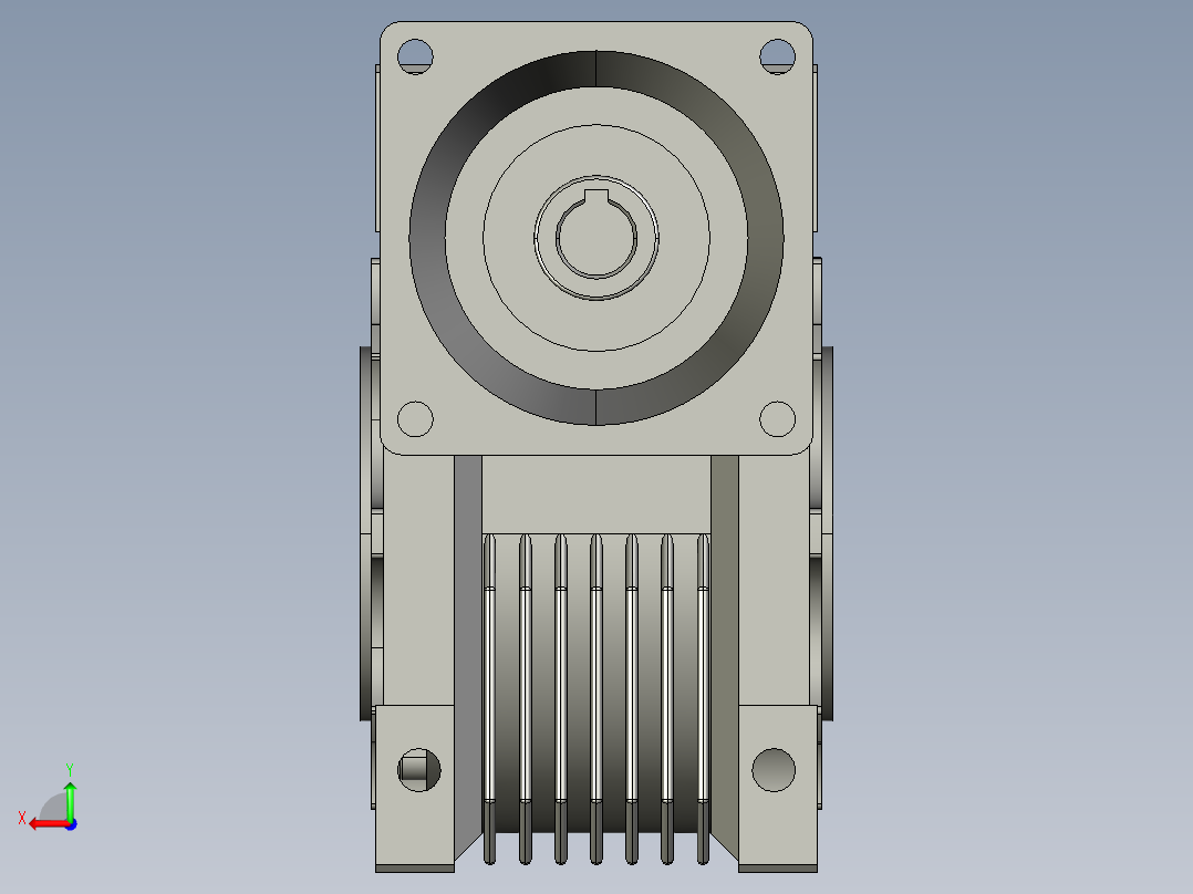 RV75蜗杆减速机+方法兰NMRV075-110后视图