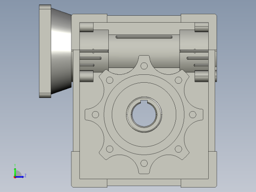RV75蜗杆减速机+方法兰NMRV075-110左视缩略图