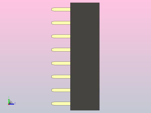 母针头Female_Header_1x8_P2.0_H4.3_straight.step左视缩略图