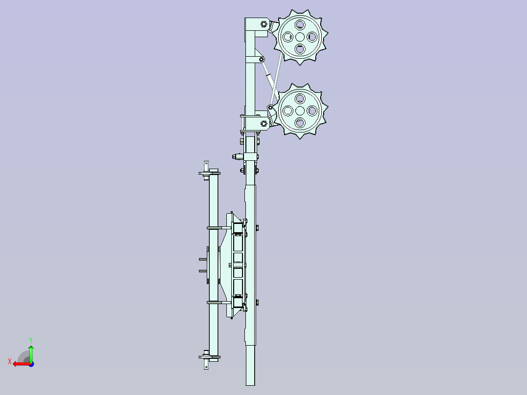 葡萄藤预修剪机后视图