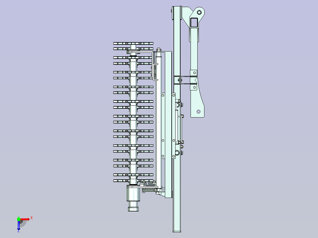 葡萄藤预修剪机俯视图