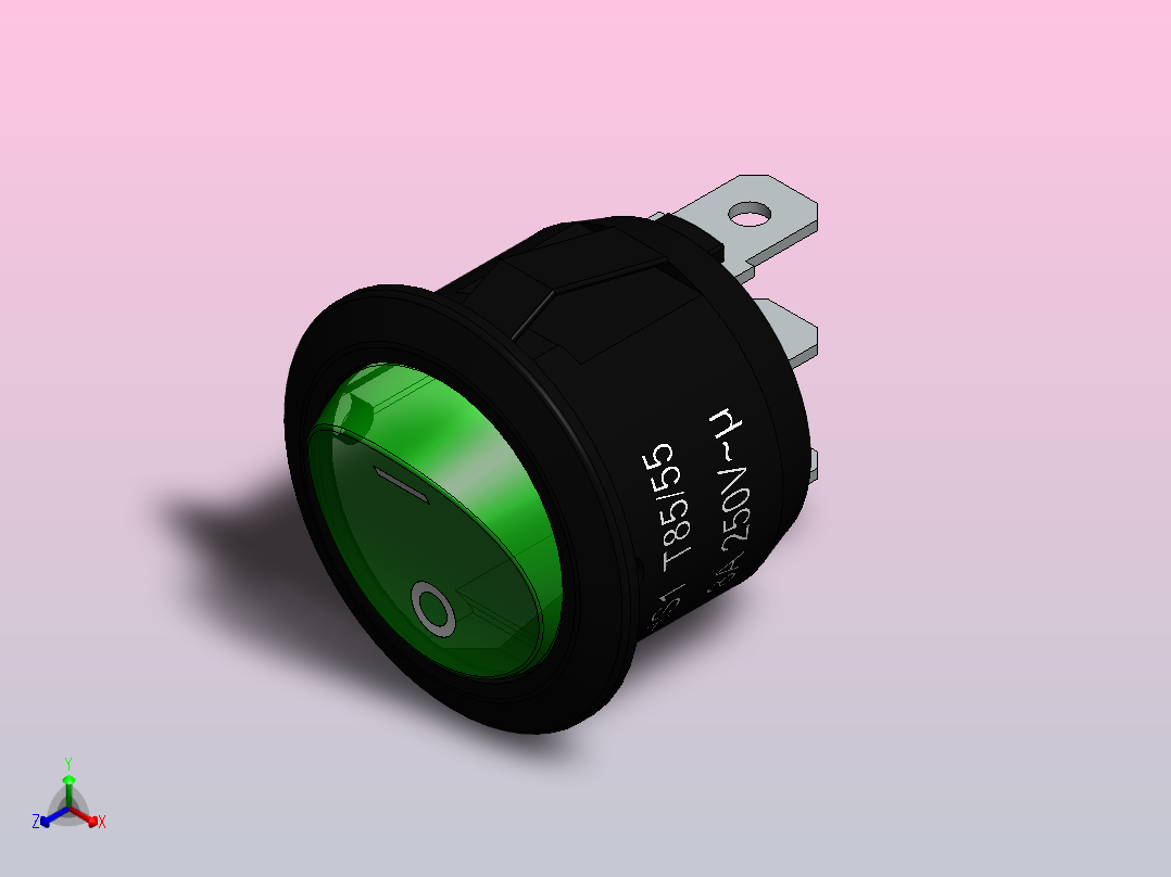 开关断路器正等轴测图