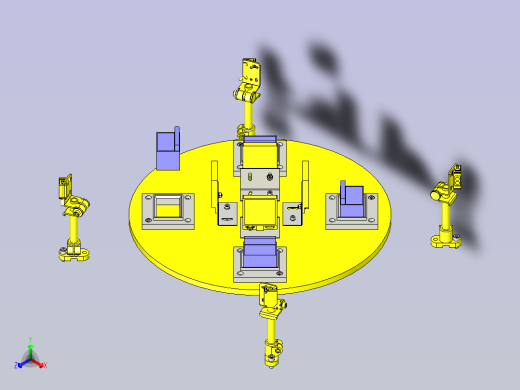 一款翻转物的工件检出3D图模型正等轴测缩略图