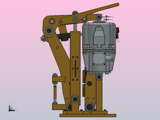 YP11系列电力液压盘式制动器YP11-220-315×20-ⅡB-CL.RL.WL.HL.H左视缩略图