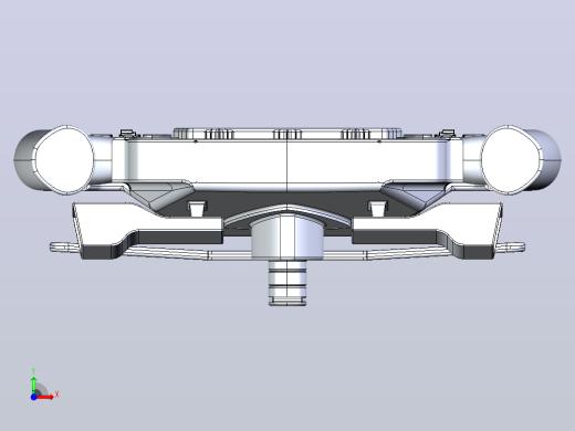 梅赛德斯f1方向盘的3D模型前视缩略图