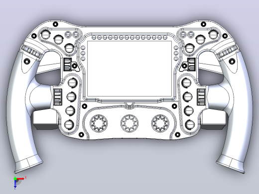 梅赛德斯f1方向盘的3D模型俯视缩略图