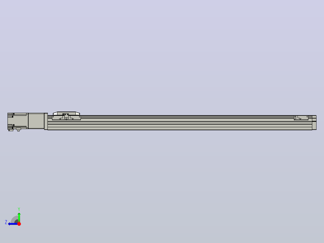 滚珠丝杠直线轴内置导轨TPA-GCR-65-1610C-L850-M-M40-N3右视图