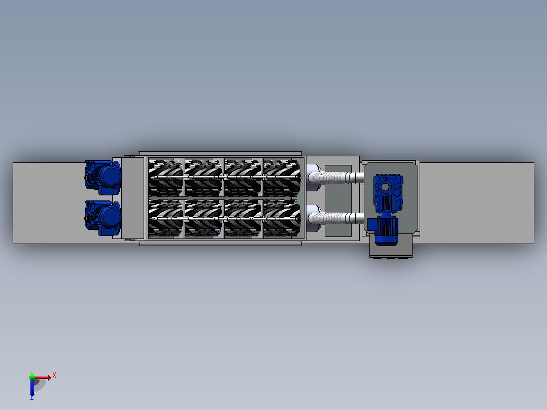 废水处理机俯视图