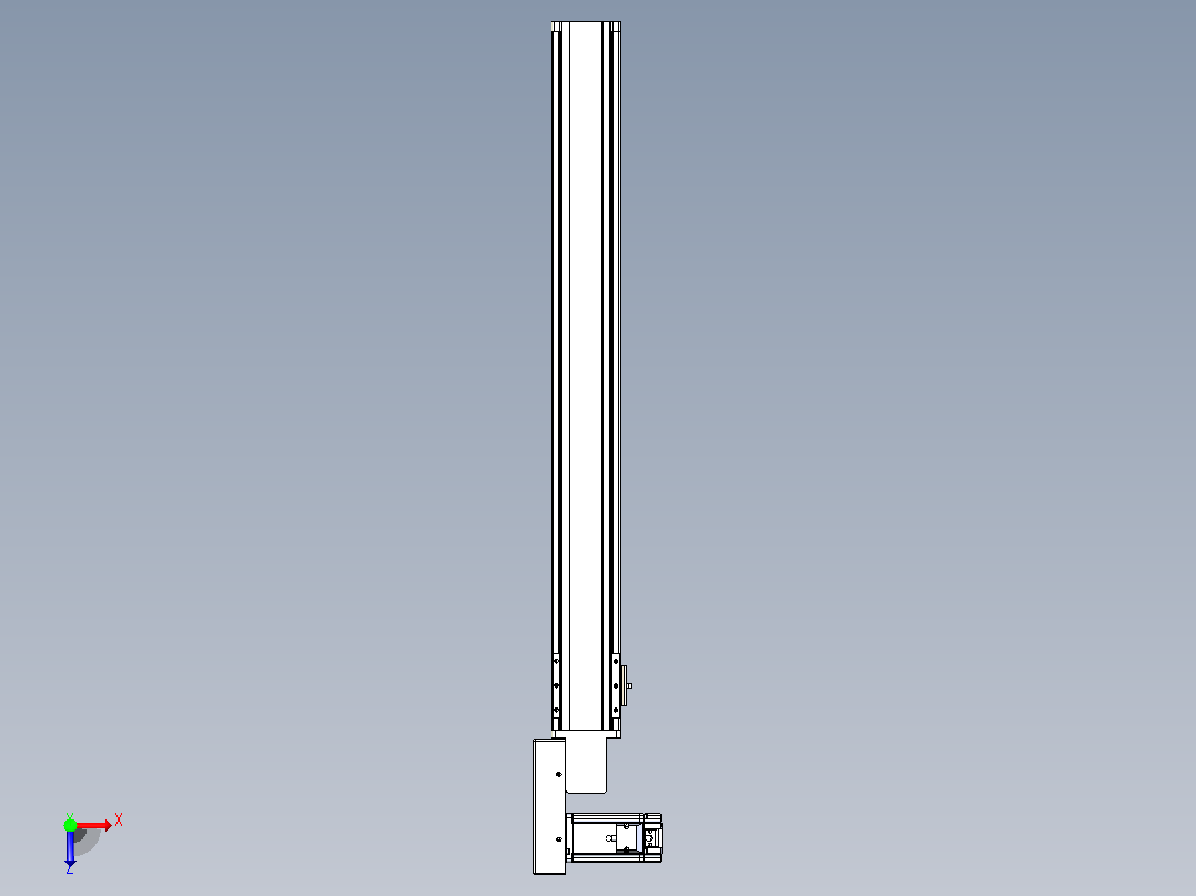 皮带直线轴半封闭可选导轨TPA-HNB-85S-90-L700-ML-C-P20-N3俯视图