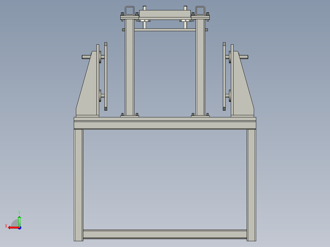 夹具工作台后视图