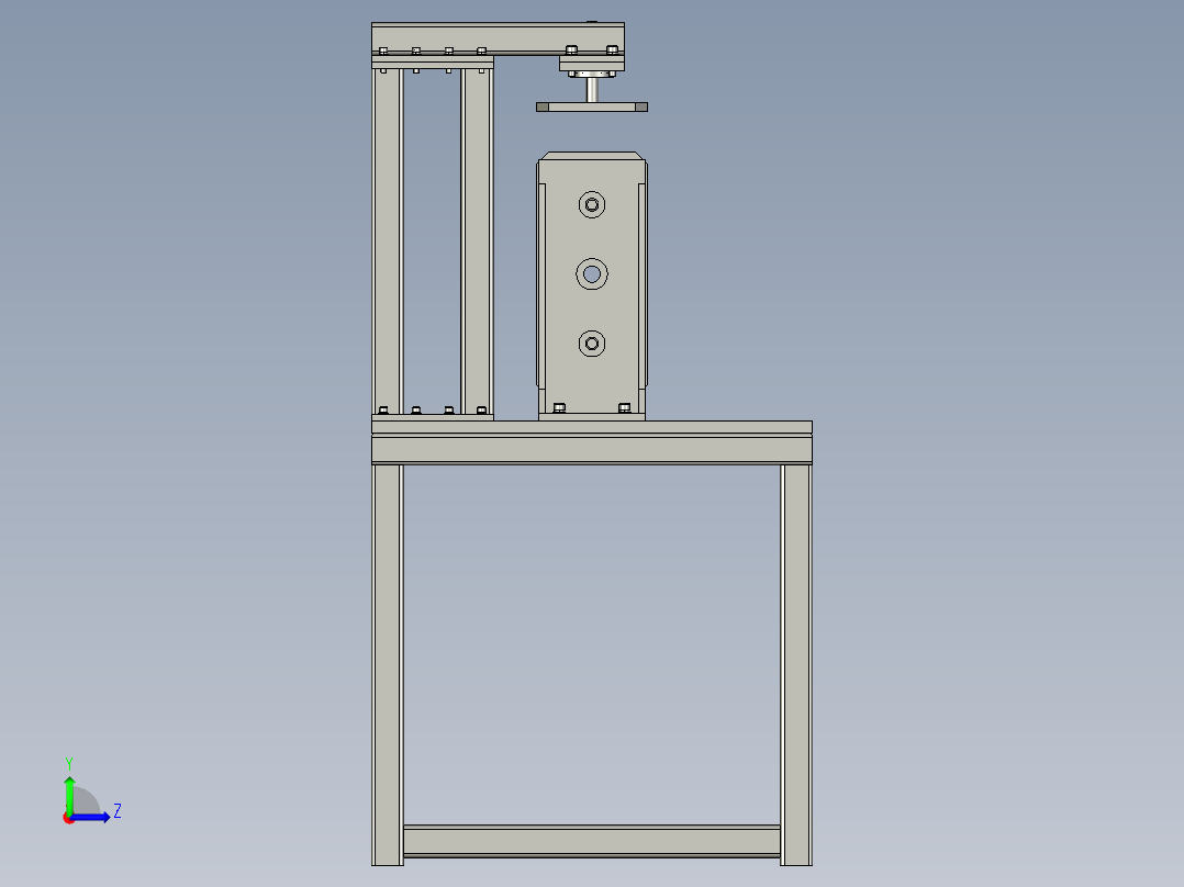 夹具工作台左视图
