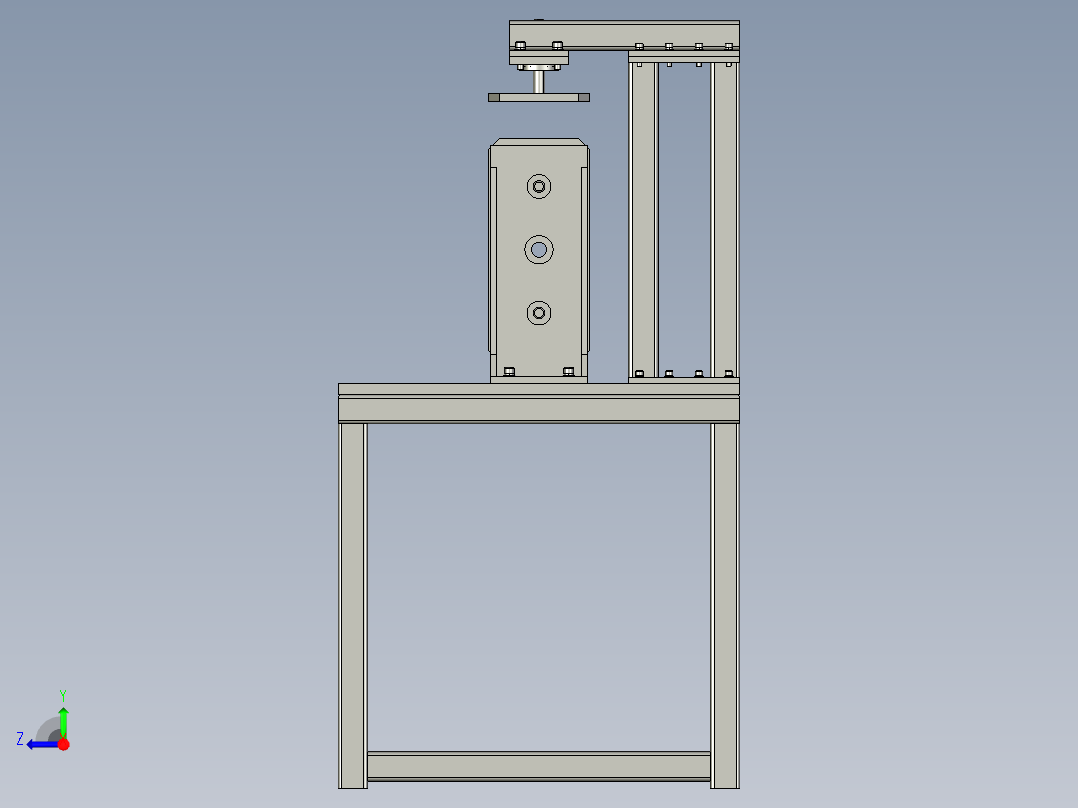 夹具工作台右视图