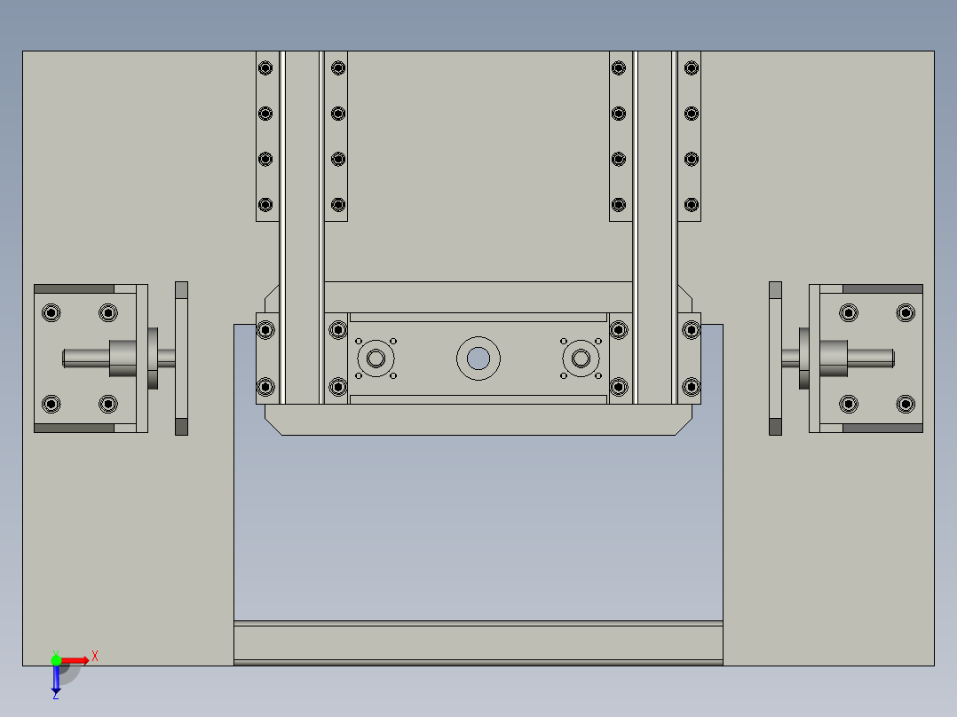 夹具工作台俯视图