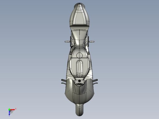 Yamaha YZF-M1摩托车造型3D图纸 STEP格式俯视缩略图
