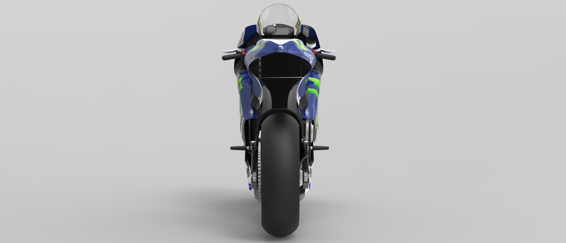 Yamaha YZF-M1摩托车造型3D图纸 STEP格式