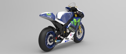 Yamaha YZF-M1摩托车造型3D图纸 STEP格式缩略图