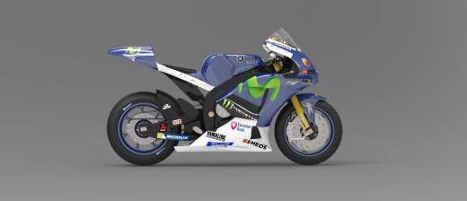 Yamaha YZF-M1摩托车造型3D图纸 STEP格式缩略图