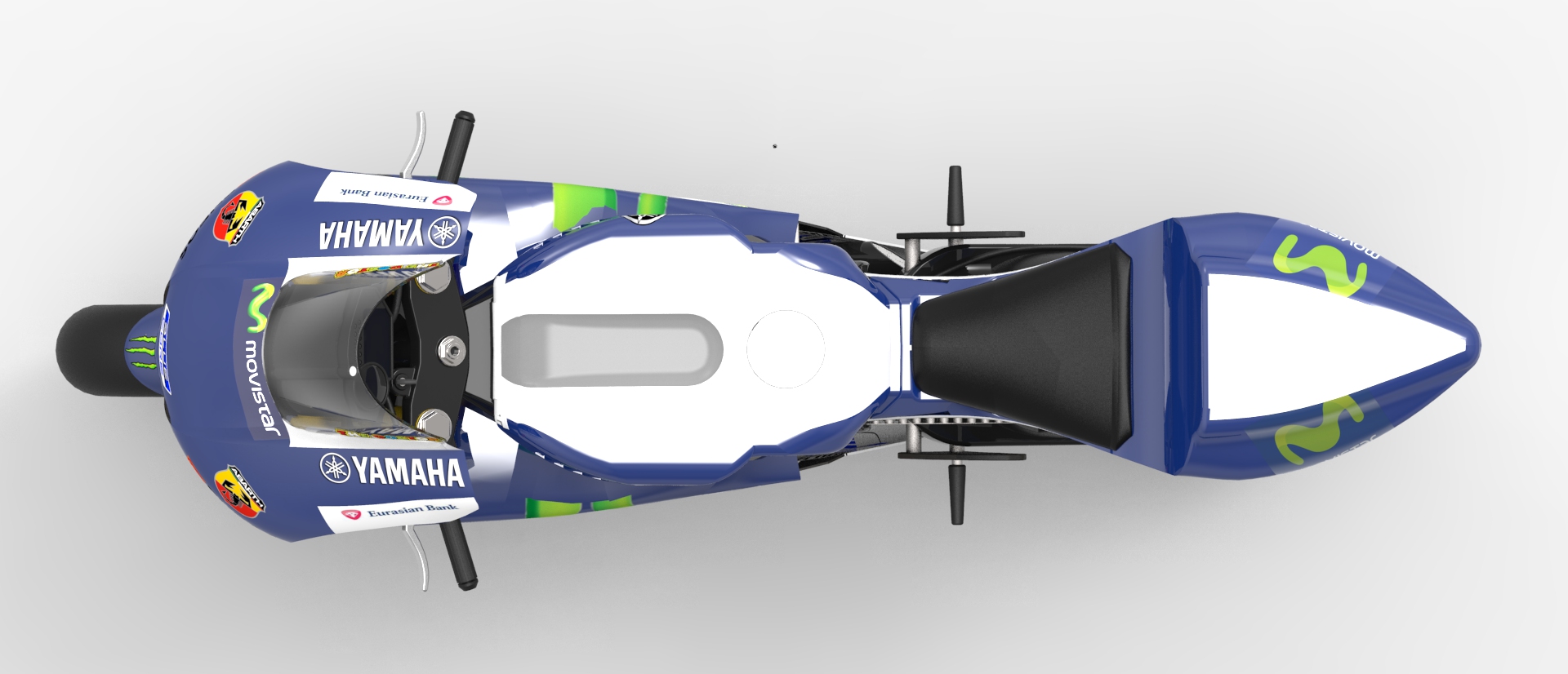 Yamaha YZF-M1摩托车造型3D图纸 STEP格式