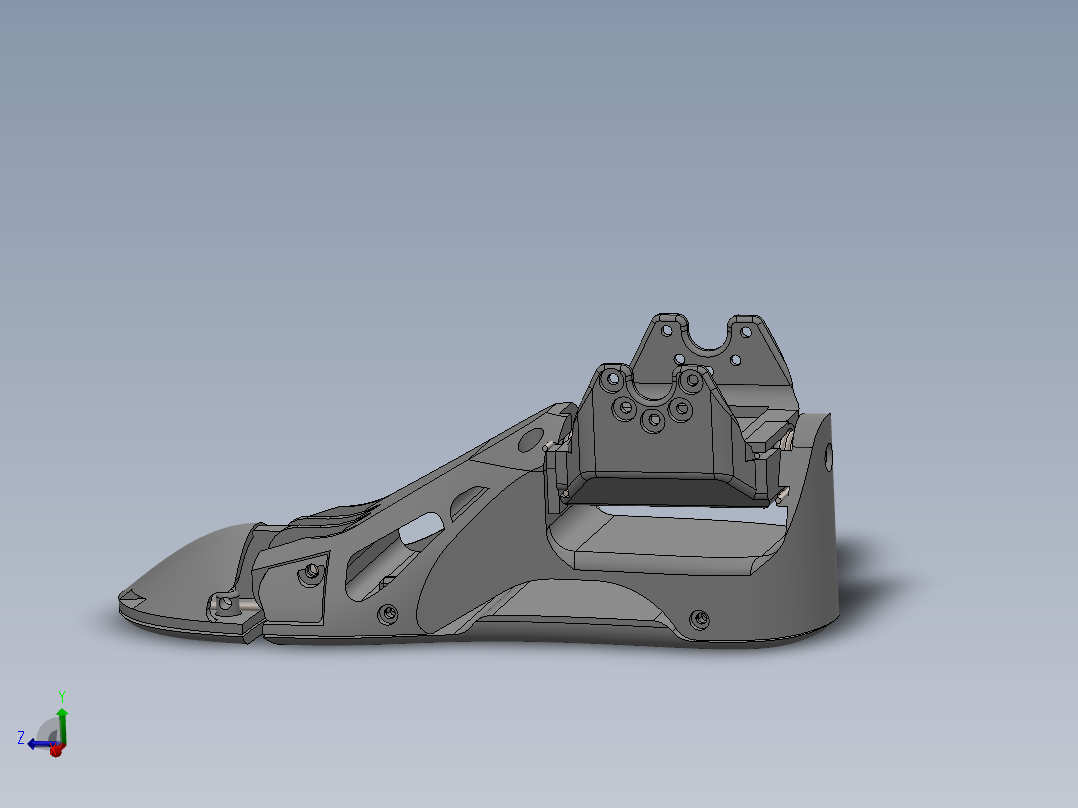 半被动仿生人形脚三维建模图纸 solidworks设计 附STEP STL格式