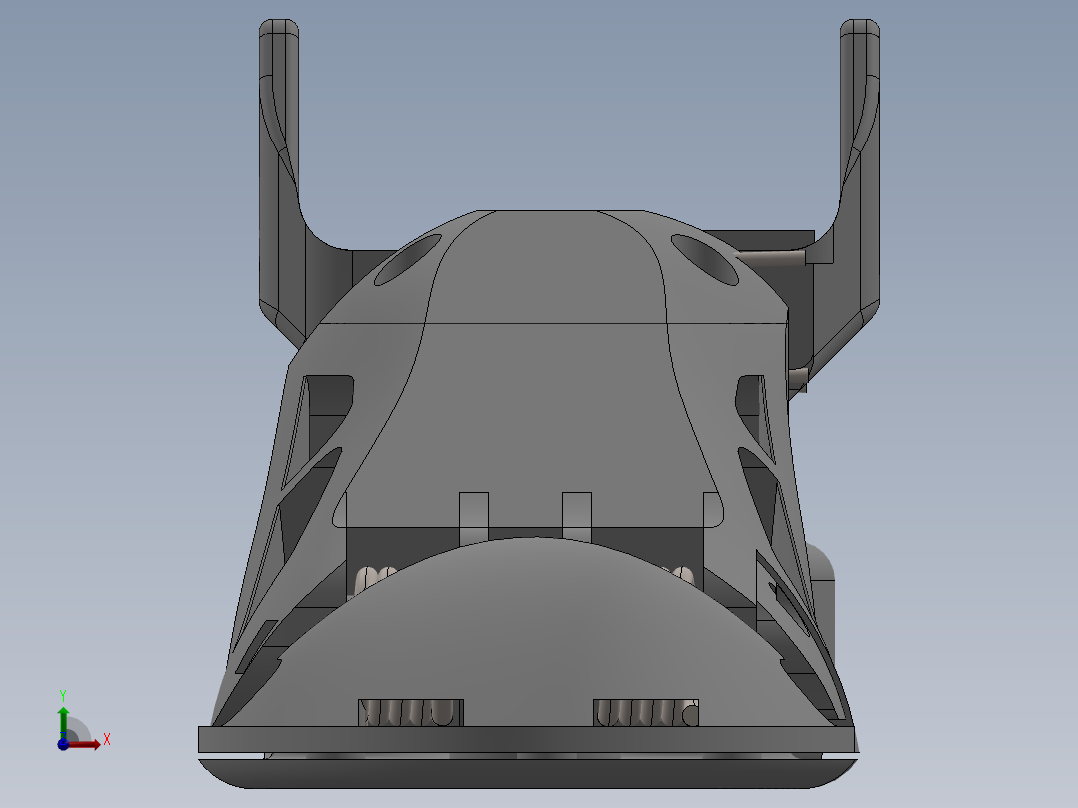 半被动仿生人形脚三维建模图纸 solidworks设计 附STEP STL格式前视图