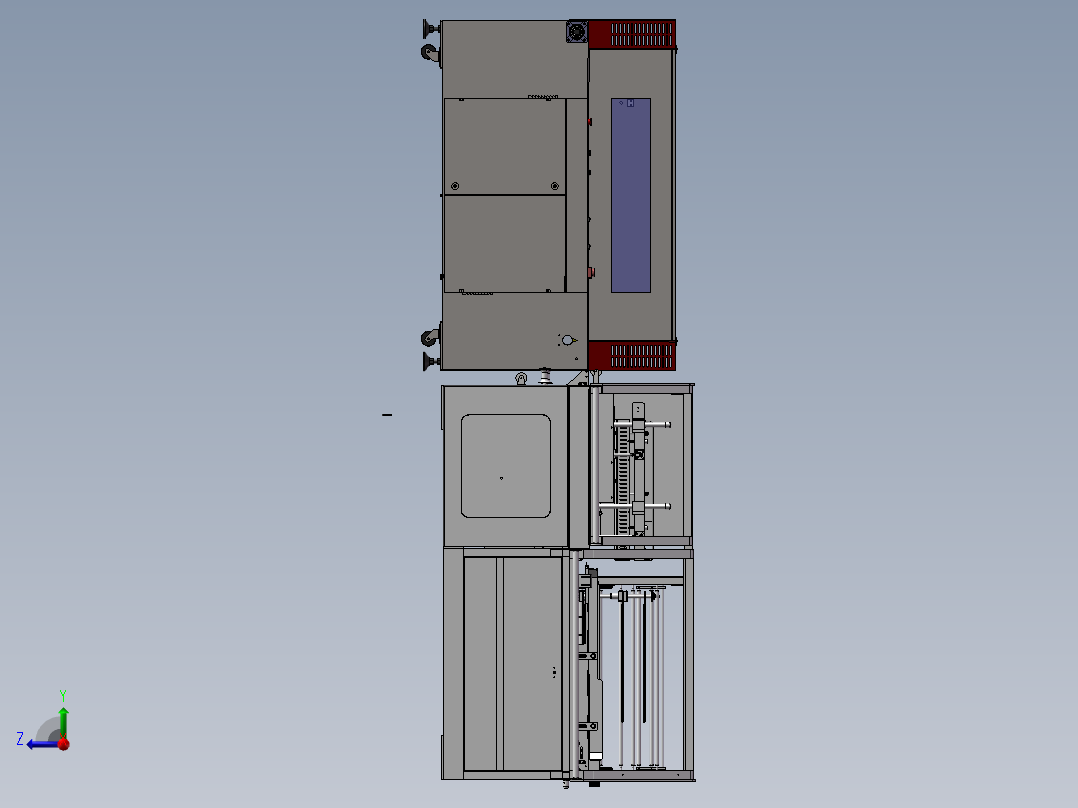 E266 全自动L型封切收缩包装机右视图