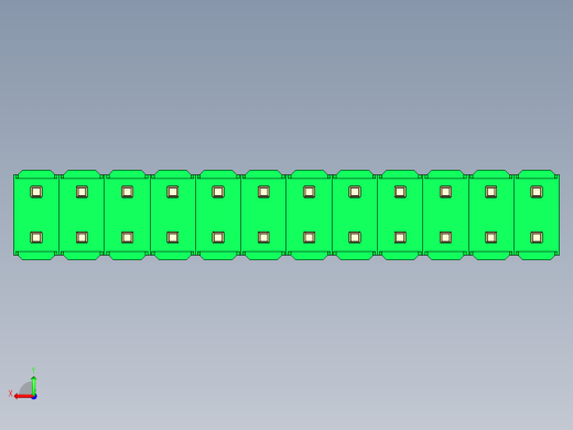 彩色公头100mil（2.54mm）系列-DS1021_green_2x12p_100mil_Type5_rev1.0后视缩略图