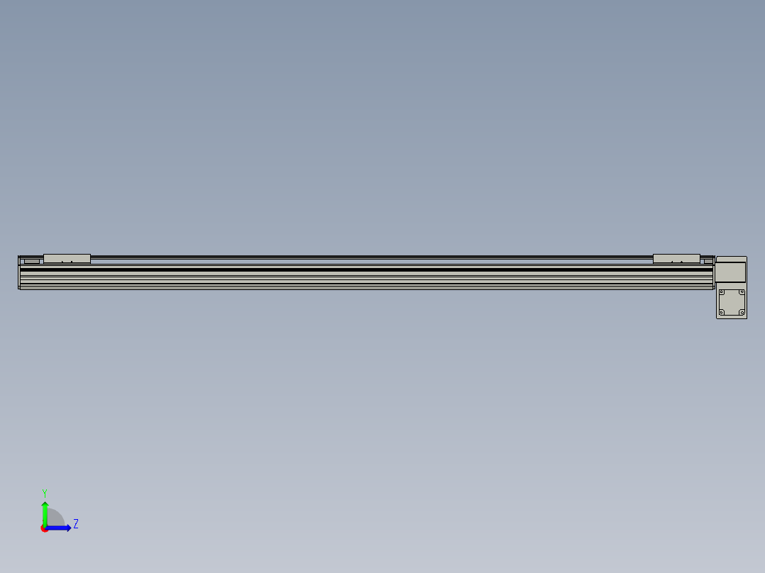 直线模组WG-LHB12-S1400-RD设计图纸左视图