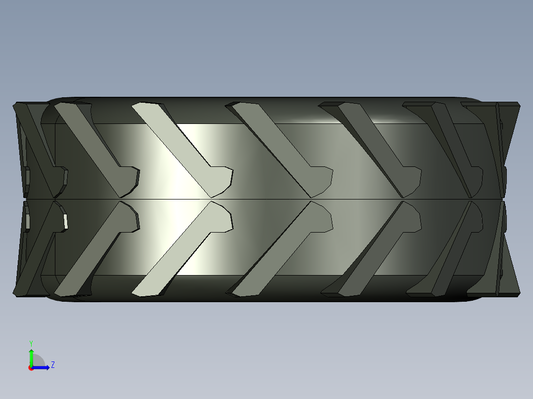 拖拉机轮毂轮胎模型3D图纸 CATIA设计左视图