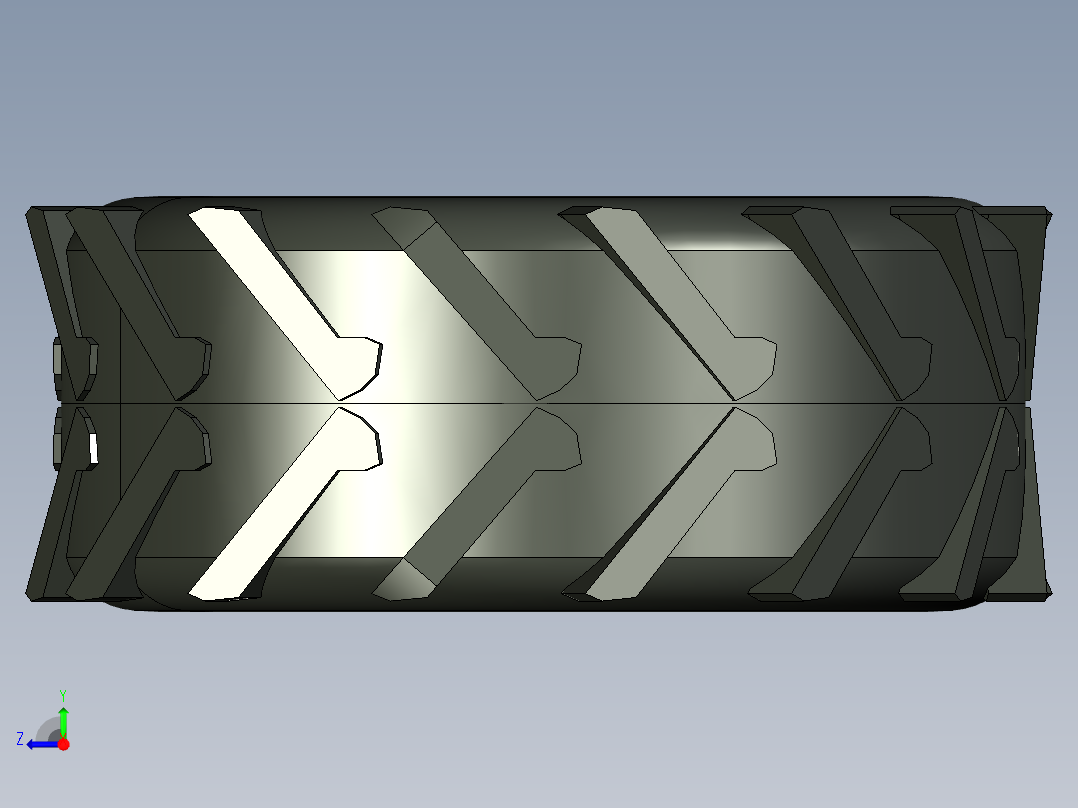 拖拉机轮毂轮胎模型3D图纸 CATIA设计右视图