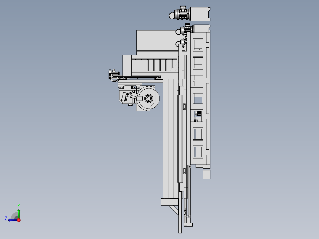 平面研磨机右视图