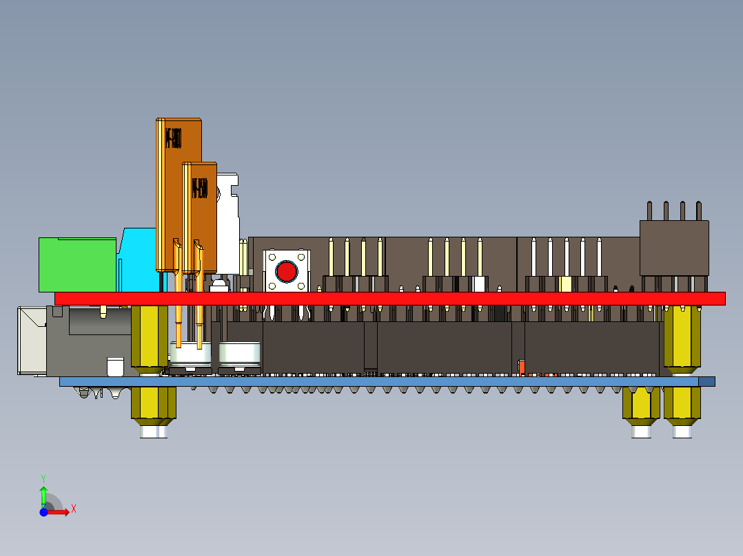 双层电路板前视图